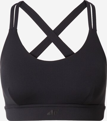 4F Bralette Sports Bra in Black: front