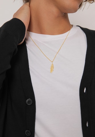 KUZZOI Necklace 'Feder' in Gold: front