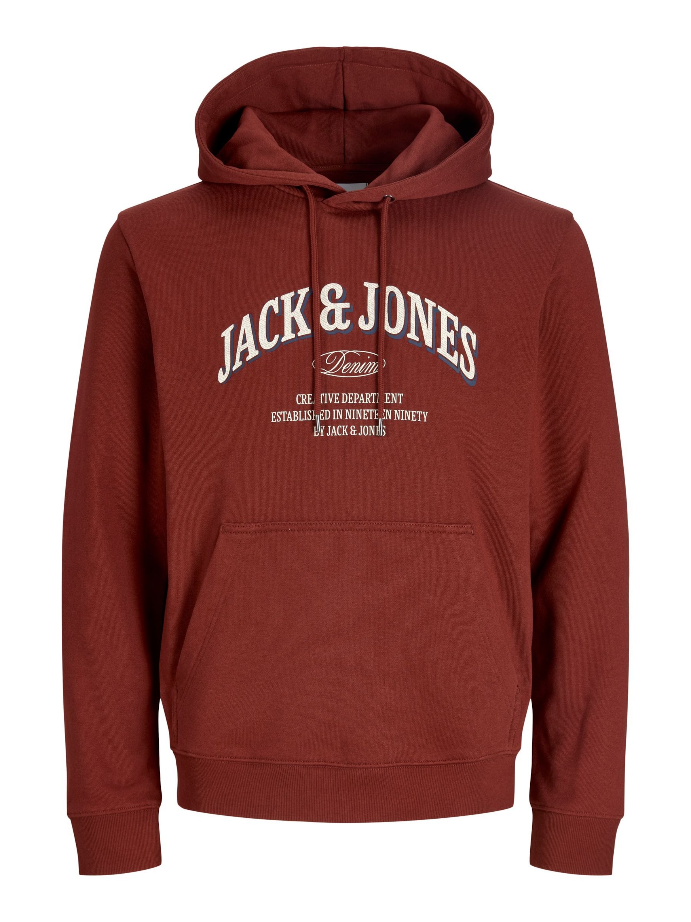 JACK & JONES Sweatshirt 'JJEDenver' i rød: forside