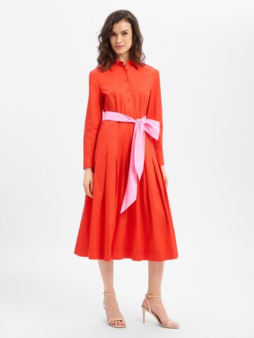 Marie Lund Blousejurk in Rood: voorkant