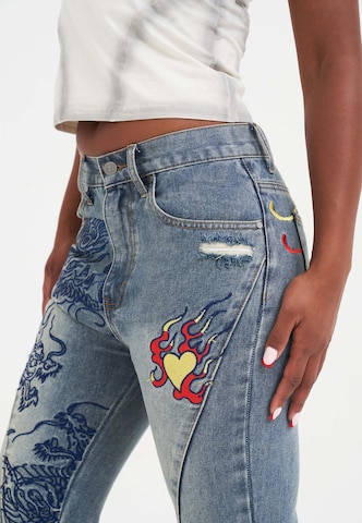 Loosefit Jean Ed Hardy en bleu
