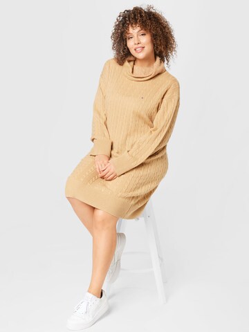 Tommy Hilfiger Curve Knit dress in Beige