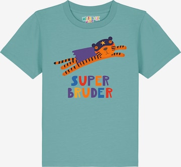 watabout.kids Shirt 'Tiger Superbruder' in Blauw: voorkant