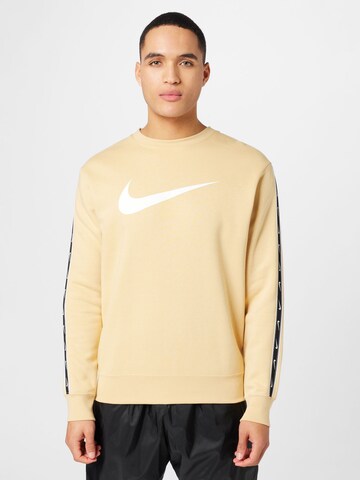 Sweat-shirt Nike Sportswear en beige : devant