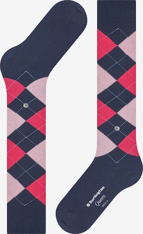 BURLINGTON Over the Knee Socks 'Queen' in Blue: front