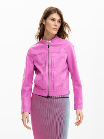 Desigual Демисезонная куртка в Ярко-розовый: спереди