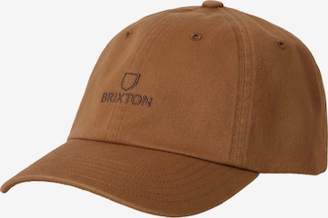Casquette 'ALPHA' Brixton en marron : devant