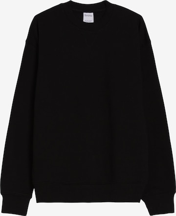 Bershka Sweatshirt in Zwart: voorkant