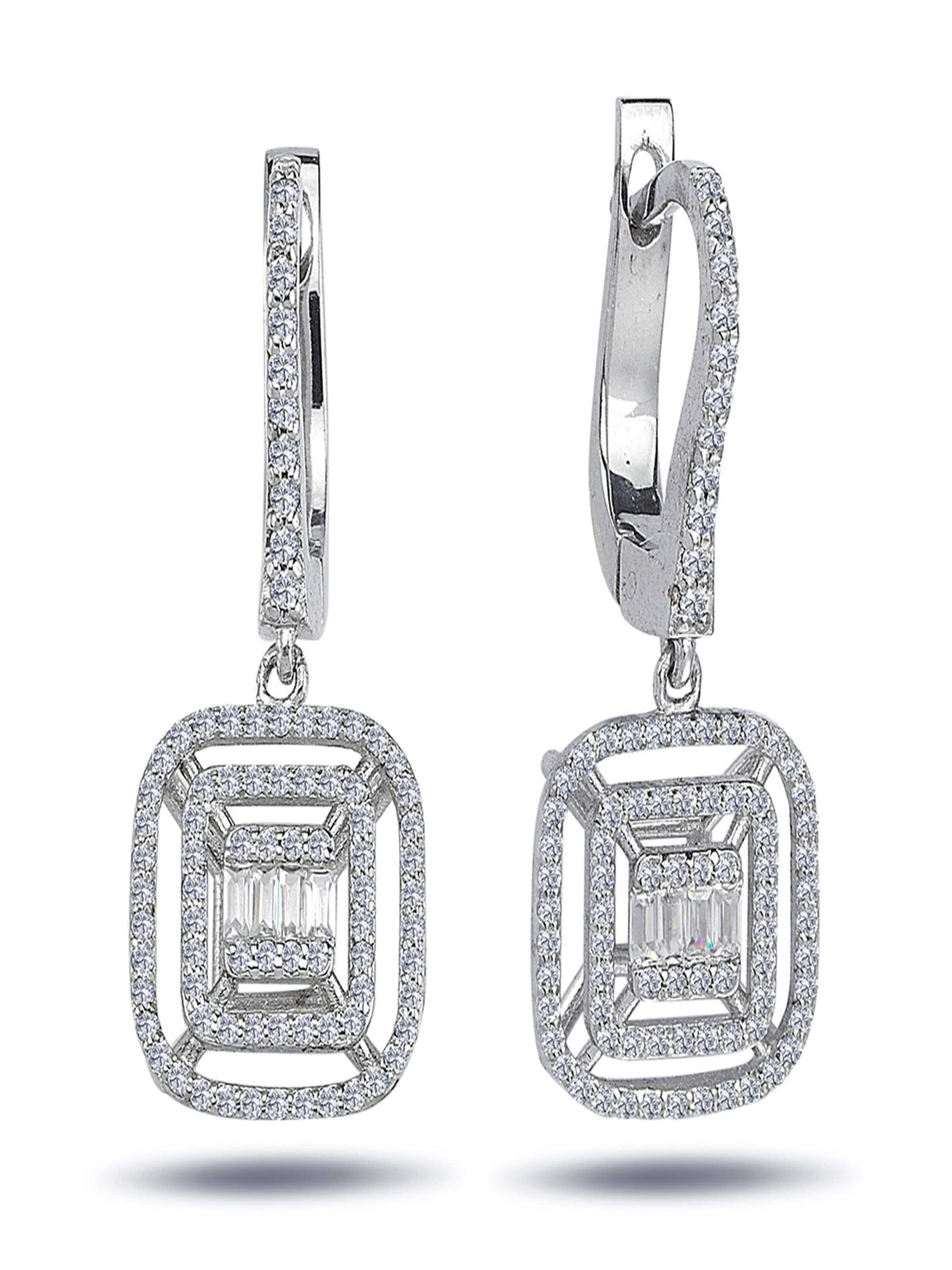 EinStein Diamant Ohrringe‌‌‌‌‌‌ in One Size in silbergrau, Produktansicht