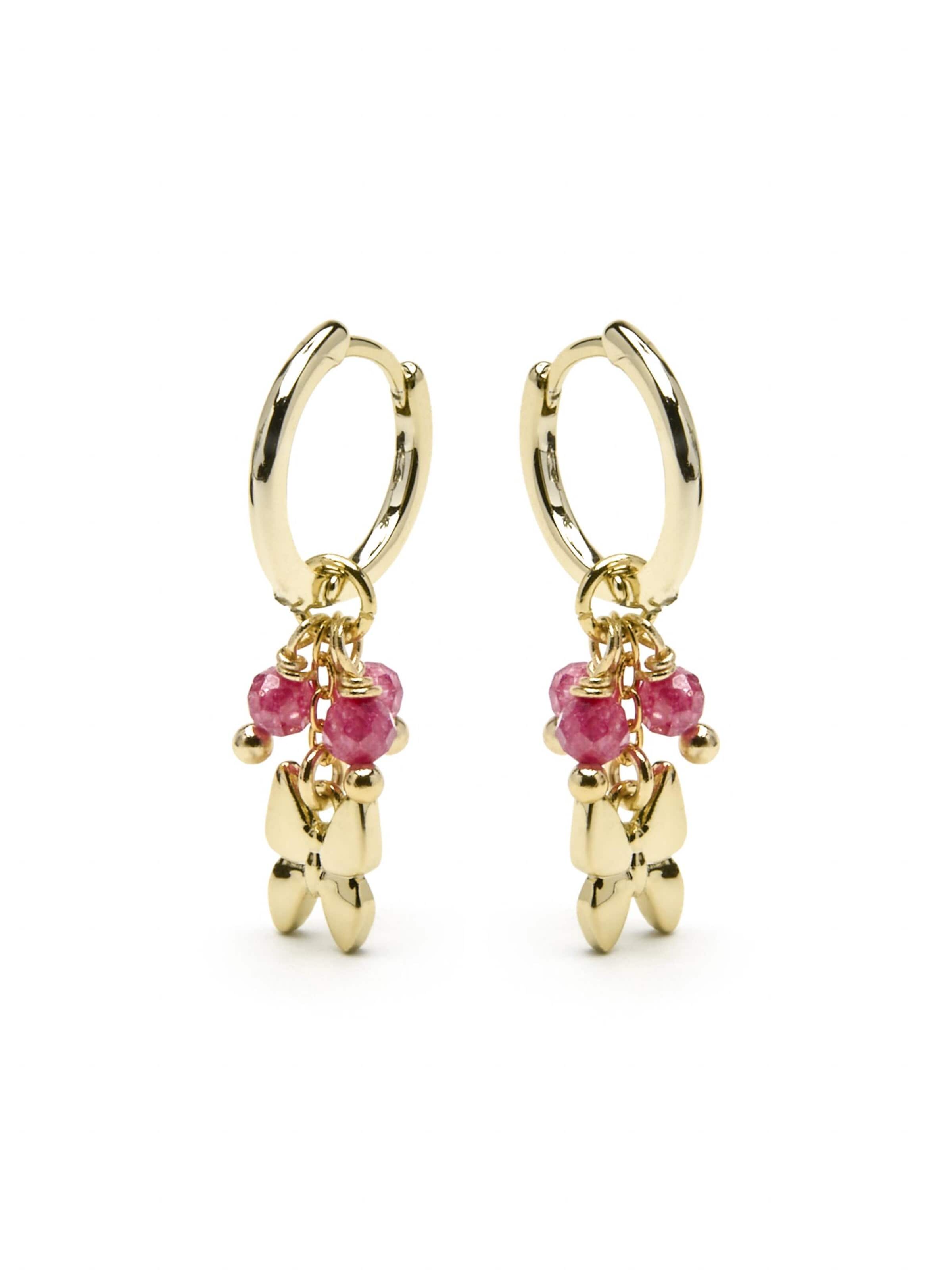 Luxenter Oorbellen 'Coaran' in Roze: voorkant