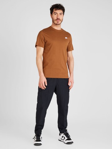 Nike Sportswear Regular fit Shirt 'CLUB' in Brown