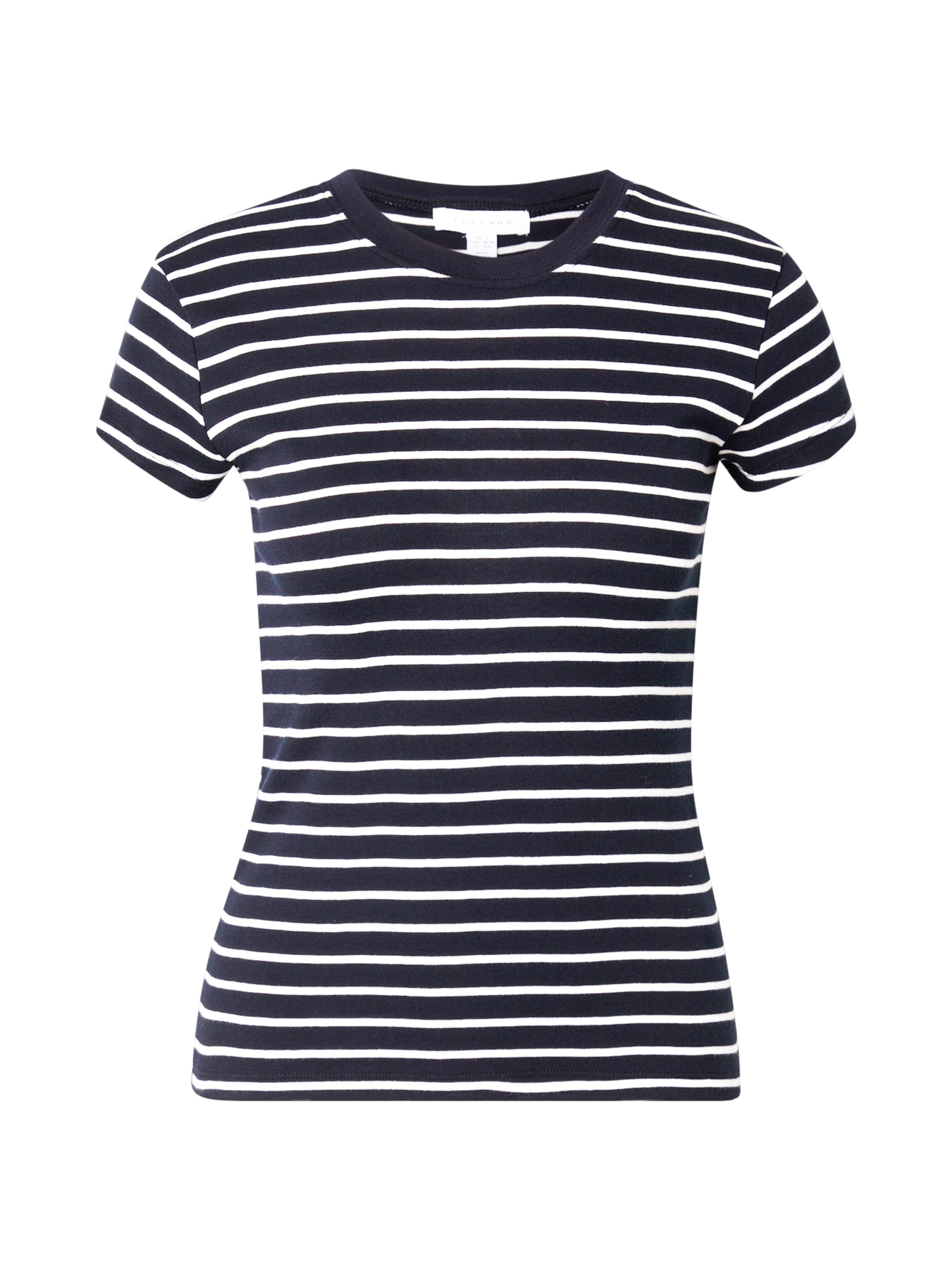 TOPSHOP T-Shirt in navy / weiß, Produktansicht
