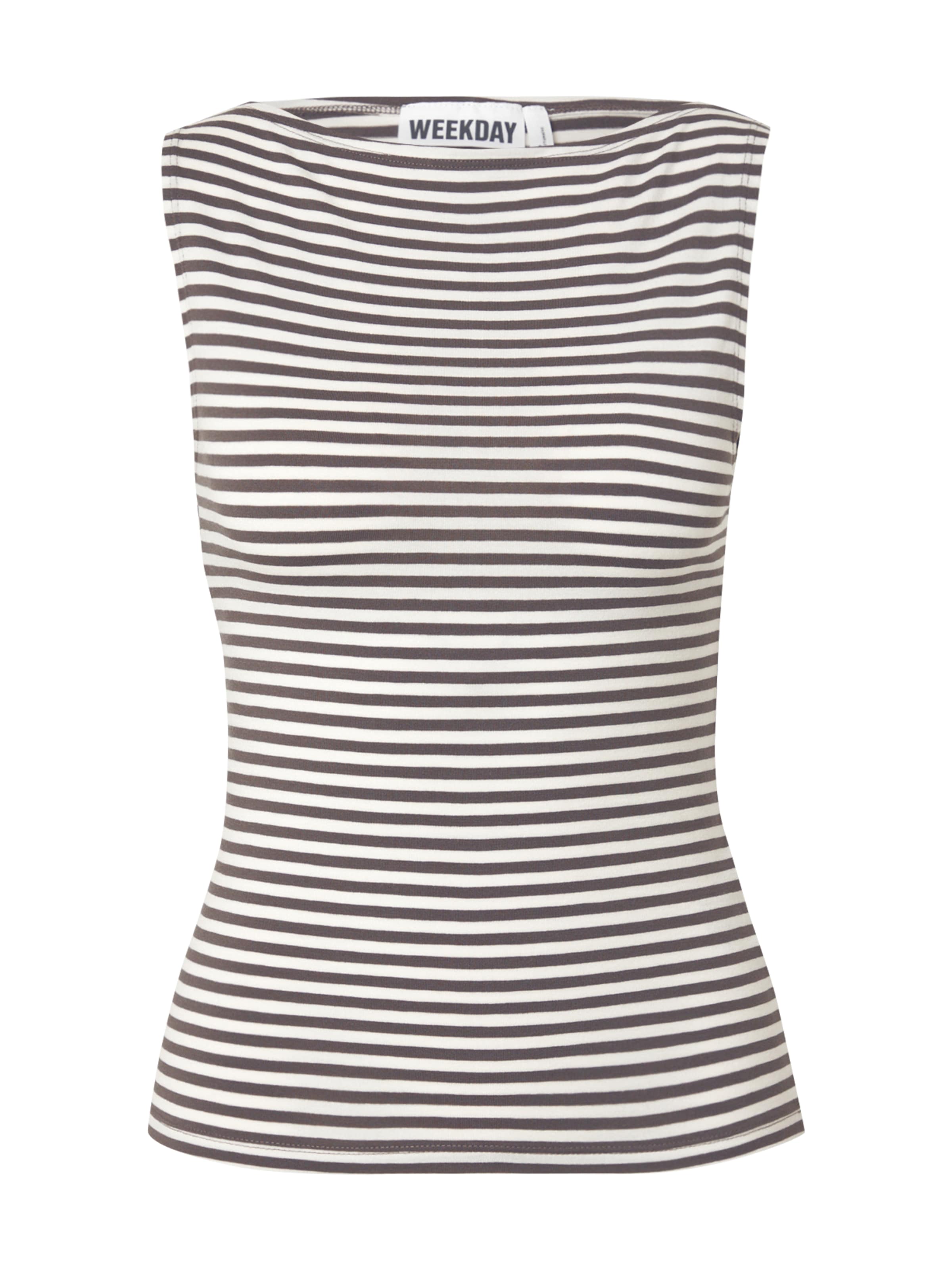 WEEKDAY Topp &#x27;Annie&#x27;, värv valge: eest vaates