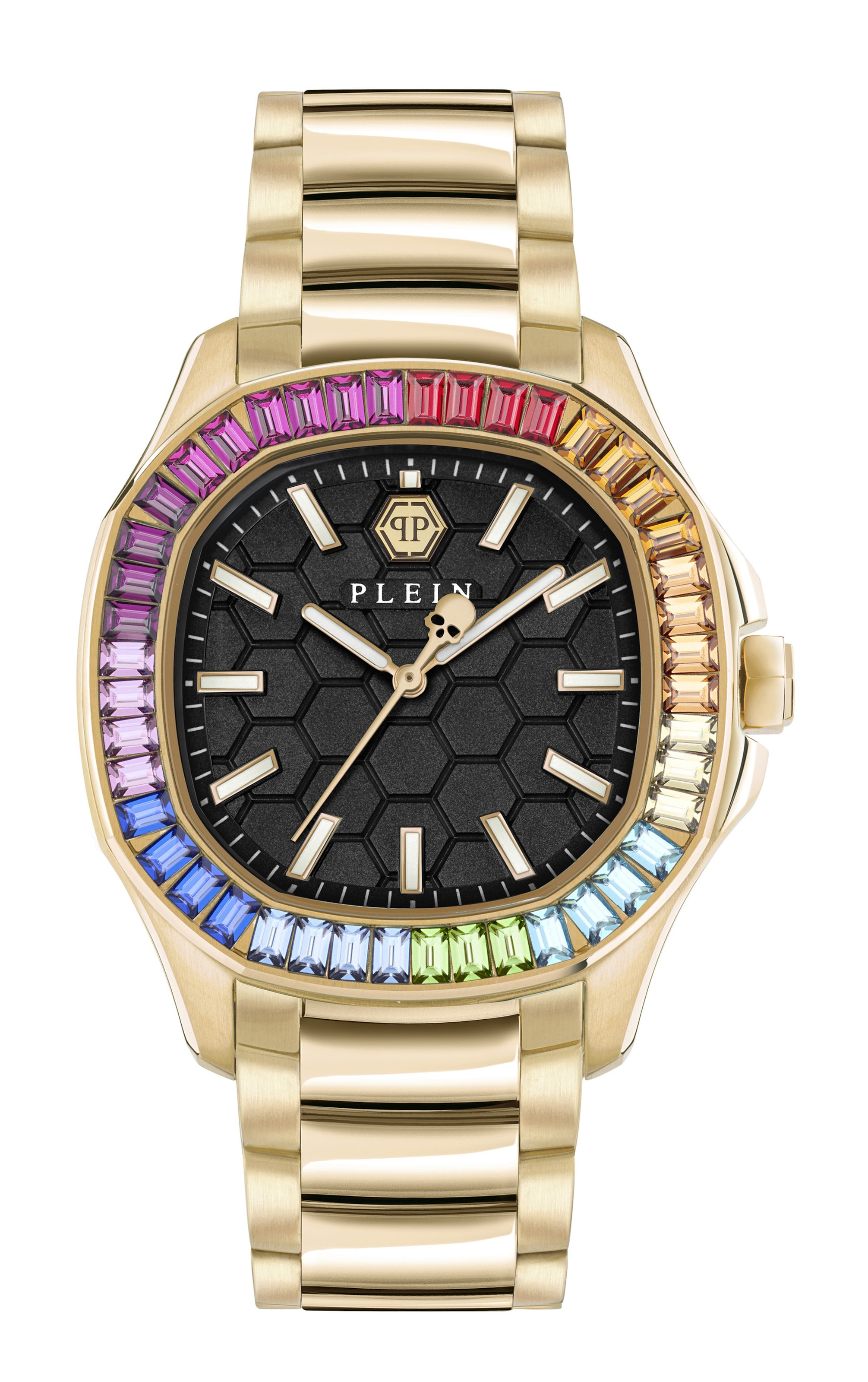 Montre à affichage analogique Philipp Plein Watches en or : devant