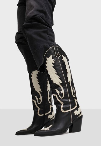 Bottes de cowboy Lola Casademunt en noir : devant