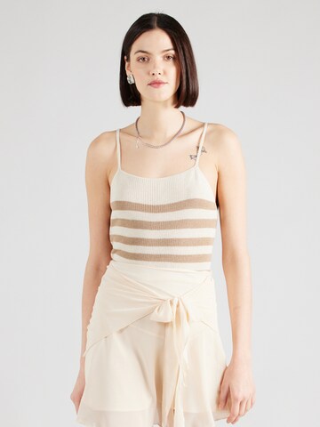 Tops en tricot 'NEWLEXSUN' VERO MODA en beige : devant