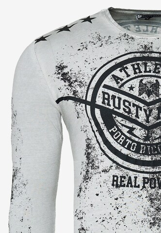 Rusty Neal Cooles Longsleeve mit großem Front Print in Grau