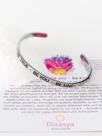 Divasya Bracelet 'Be true - be you - be kind' in Silver