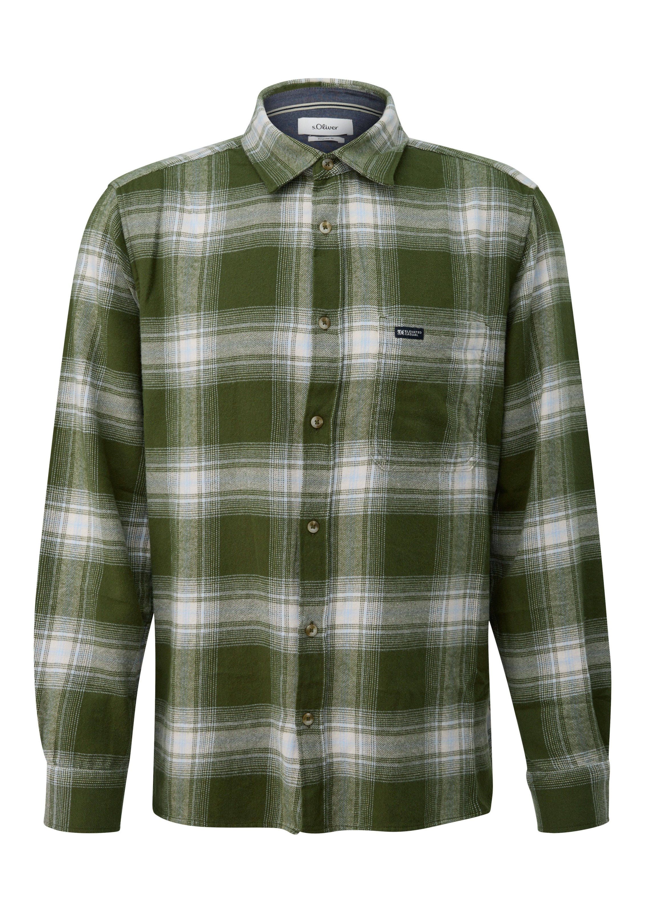 s.Oliver - Regular Fit Camisa em verde: frente