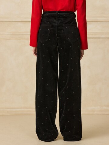 Next Wide Leg Hose in Schwarz