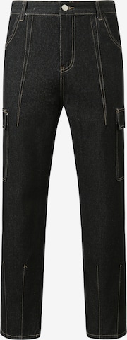 YOUTHUP Loose fit Cargo Jeans 'Weitbein' in Black: front
