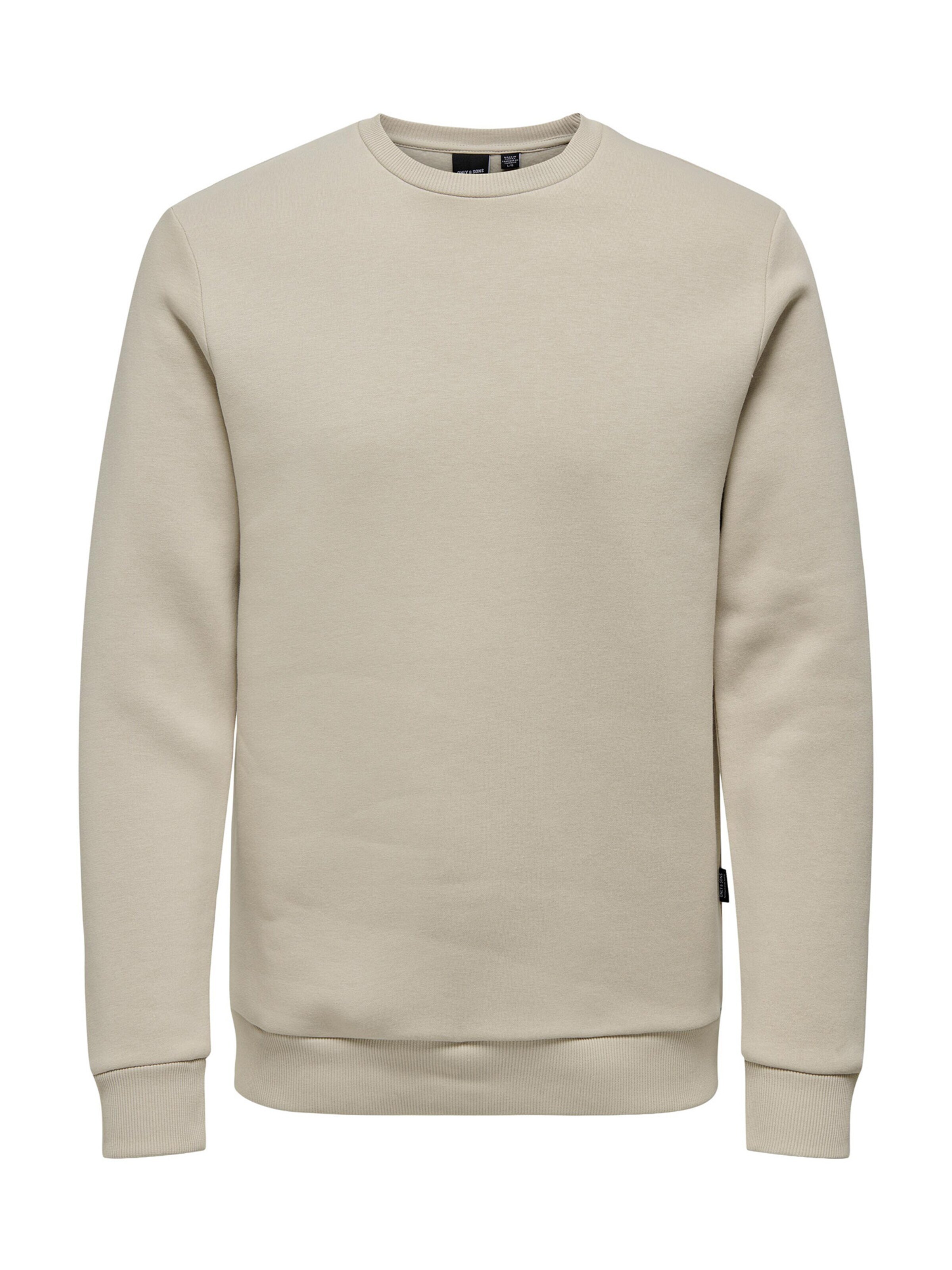 Only & Sons Sweatshirt 'Ceres' in Beige: front