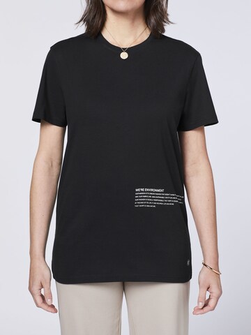 Detto Fatto Shirt ' mit Statement-Schriftzug ' in Black