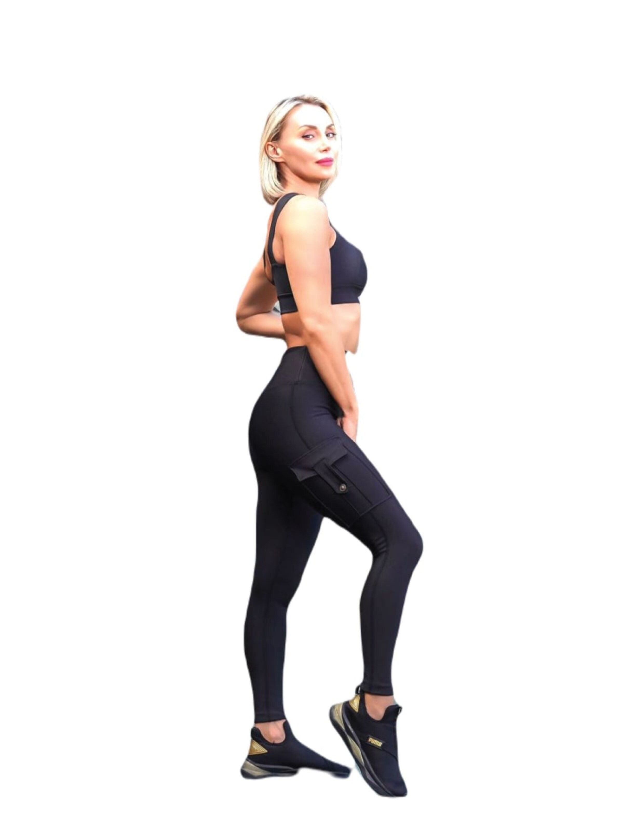 Lismina Slim fit Leggings 'Lismina - 1122 Cargo Leggings' in Black: front