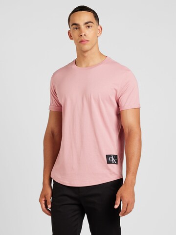 Calvin Klein Jeans Тениска в розово: отпред