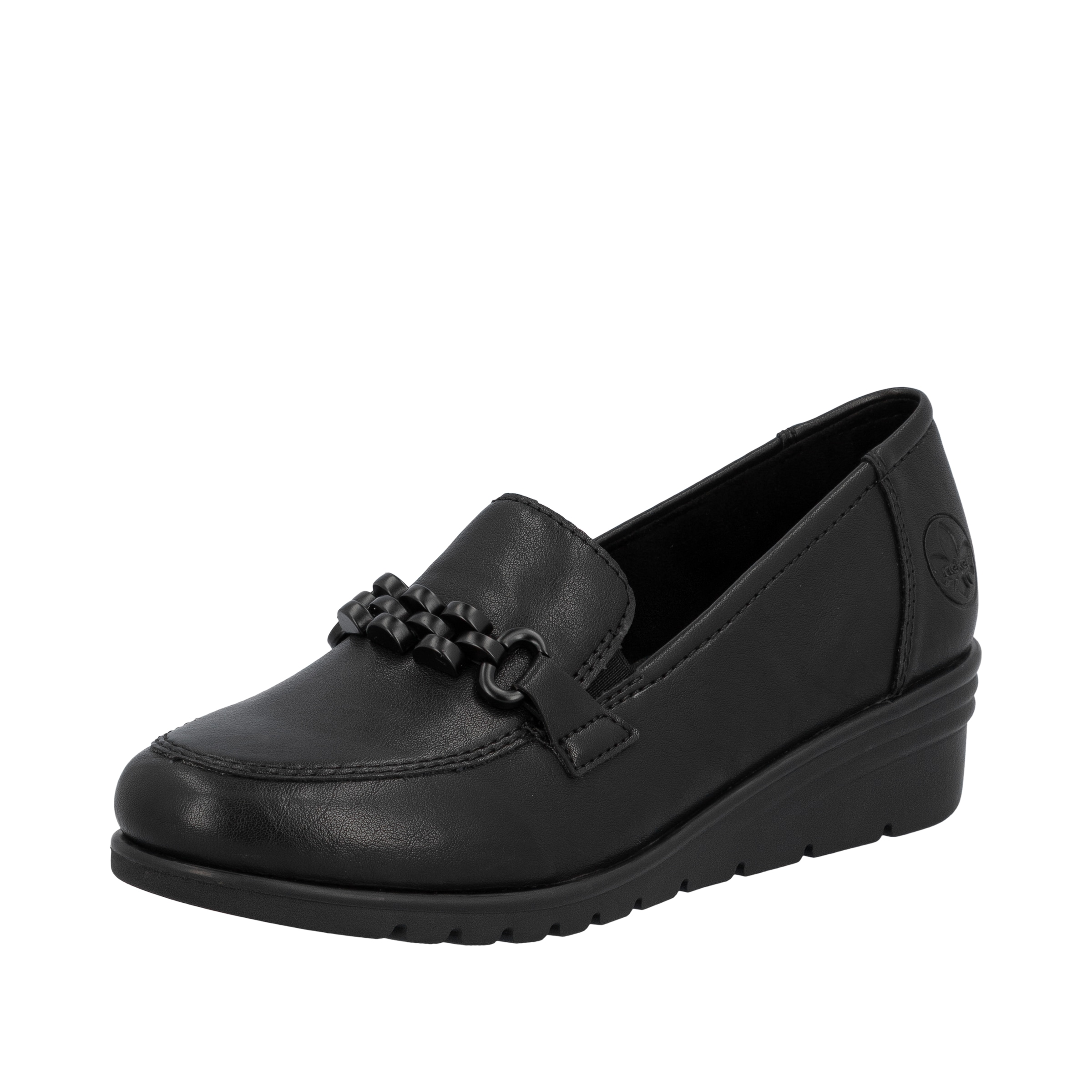Chaussure basse Rieker en noir : devant