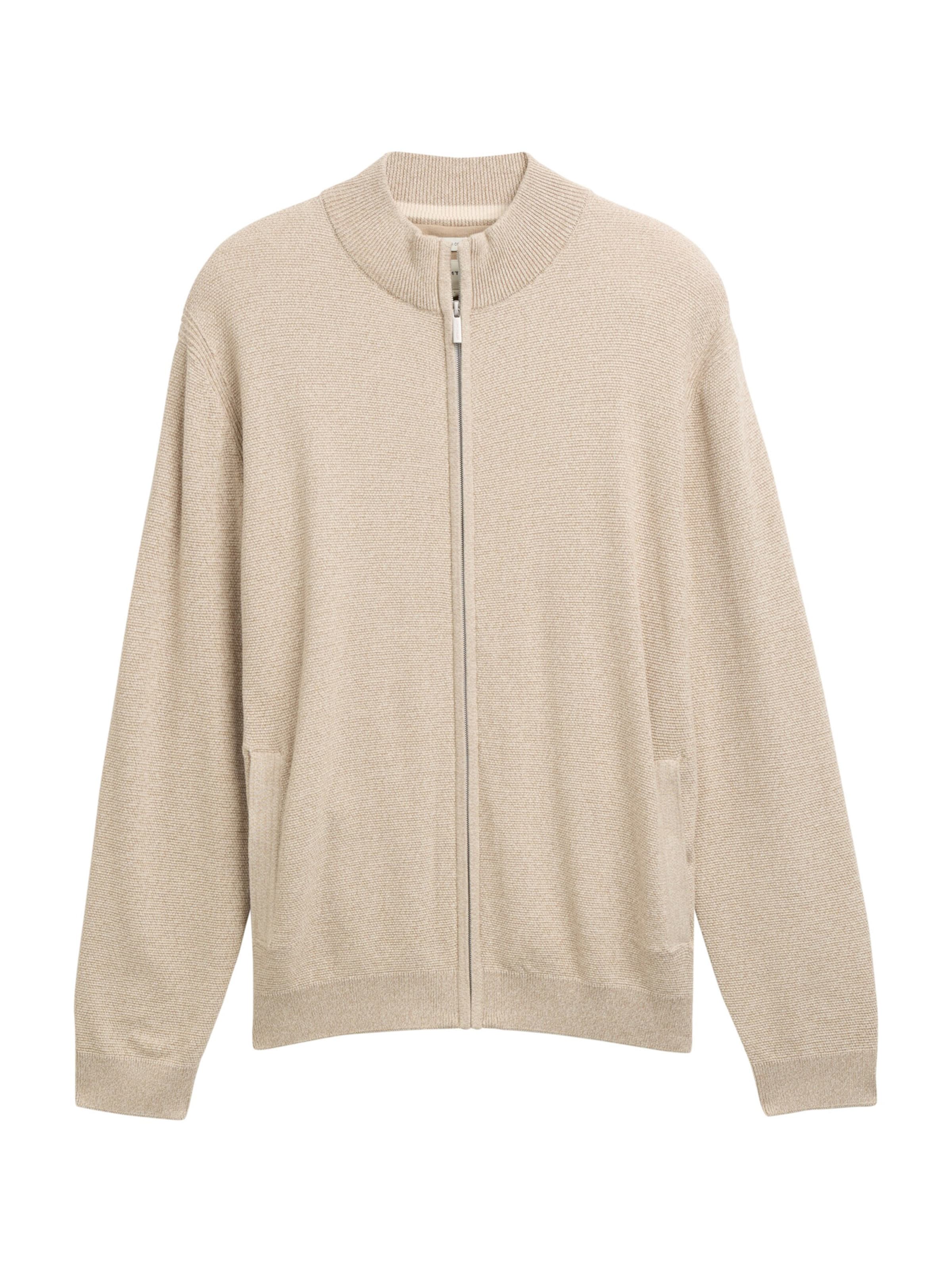 TOM TAILOR Strickjacke in Beige: Vorderseite