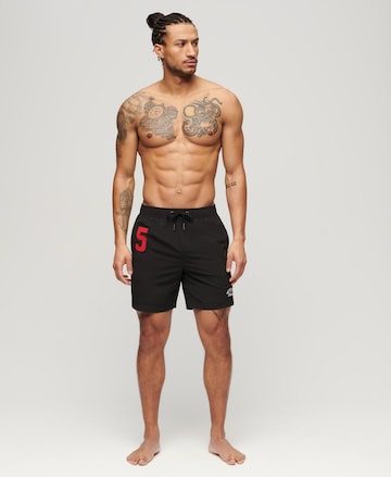 Superdry Board Shorts in Black: front