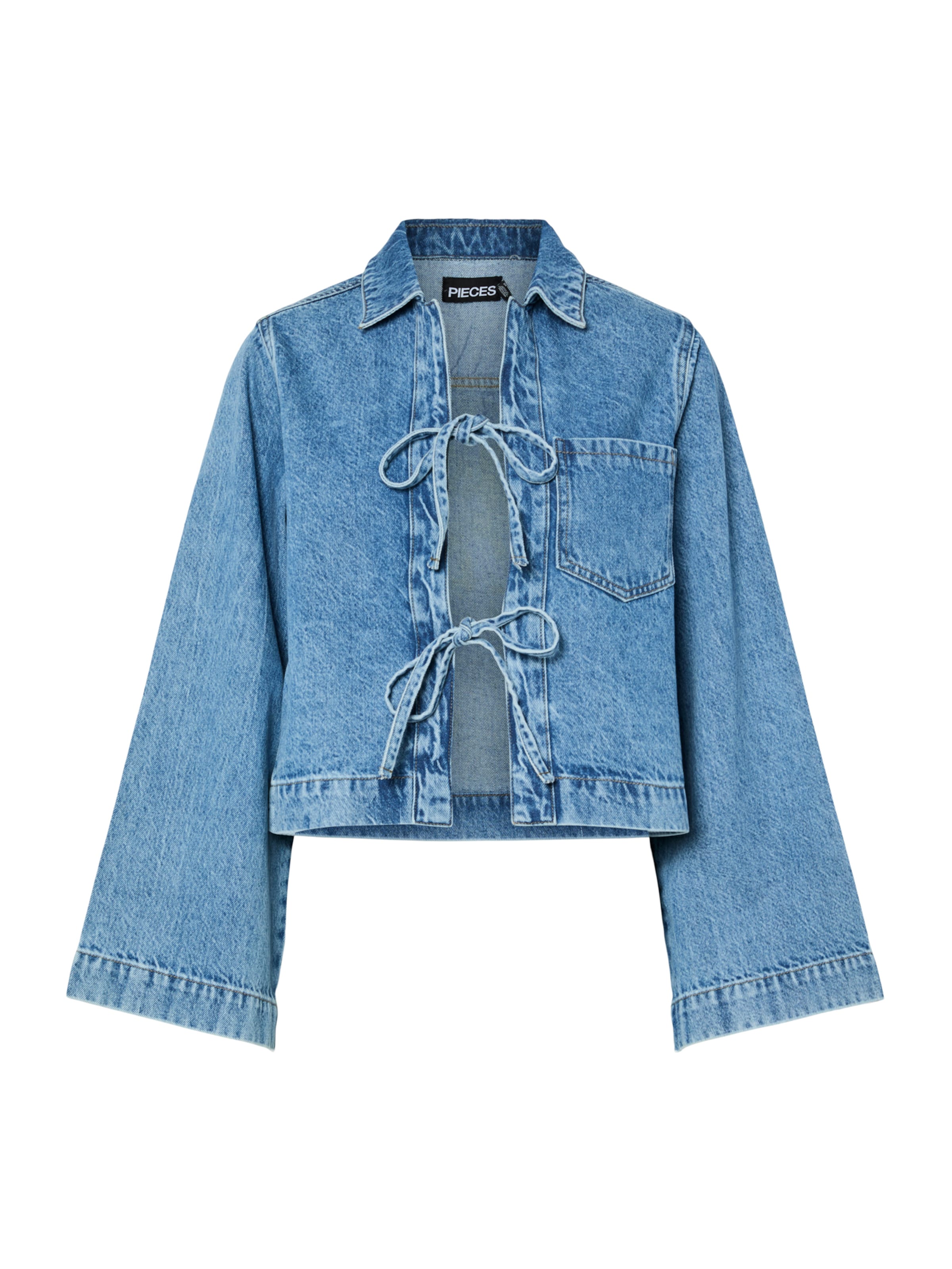 Chemisier &#x27;PCJuliet&#x27; PIECES en bleu : devant