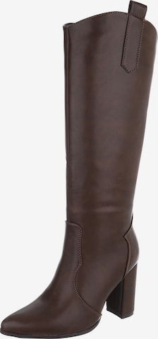 Ital-Design Stiefel in Braun: Vorderseite