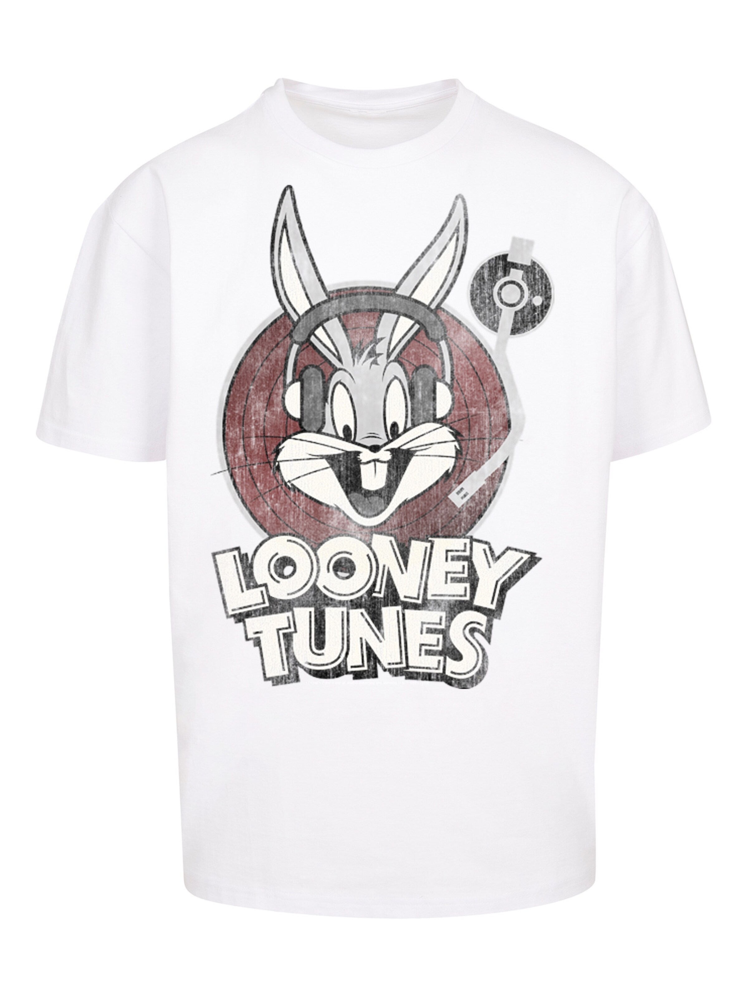 Maglietta 'Looney Tunes Looney Tunes Bugs Bunny' di F4NT4STIC in bianco: frontale