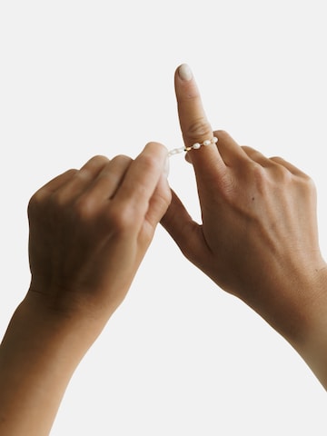 GOOD.designs Echte Süßwasserperlen Ring, Ringgröße 50 bis 58 in Gold
