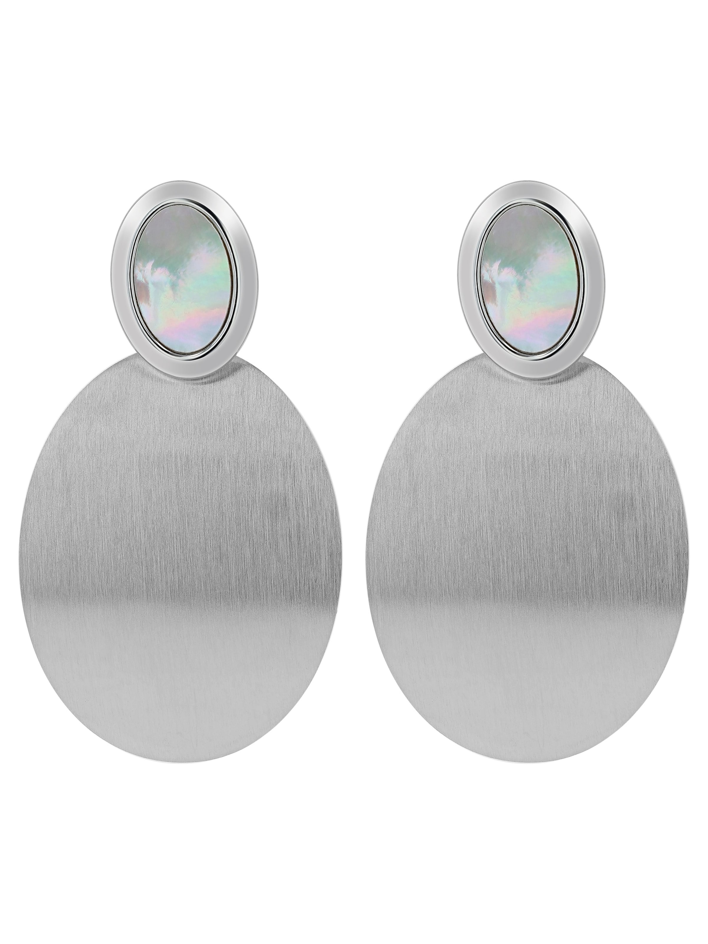 Akzent Earrings 'Valborga, langlebig' in Silver: front