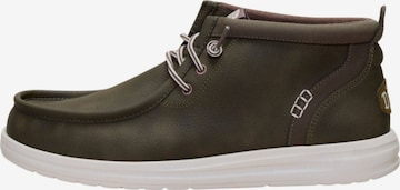 HEY DUDE Chukka Boots 'Wally Mid GripR Classic' in Green: front
