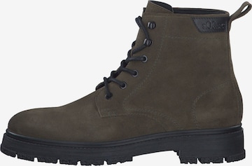 s.Oliver Lace-Up Boots in Green