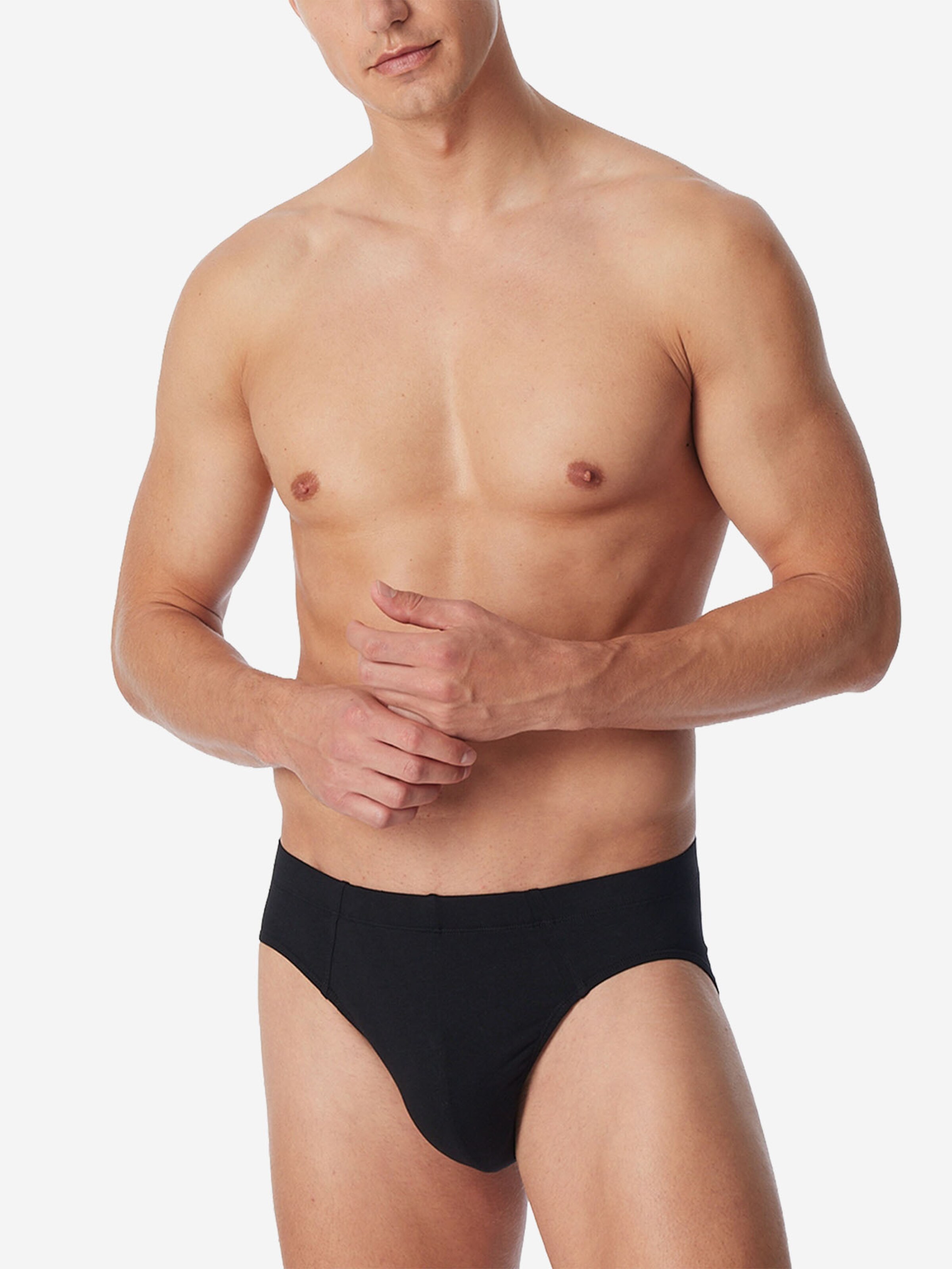 SCHIESSER Slip ' Cotton Serie ' in Black: front