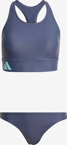 ADIDAS PERFORMANCE - Bustier Bikini deportivo 'Branded Beach' en azul: frente