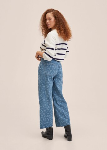 MANGO Wide Leg Jeans 'carmen' in Blau