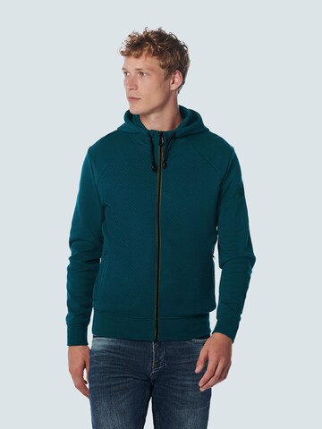 No Excess Zip-Up Hoodie in Blue: front