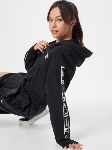 Reebok Athletic Zip-Up Hoodie in Black