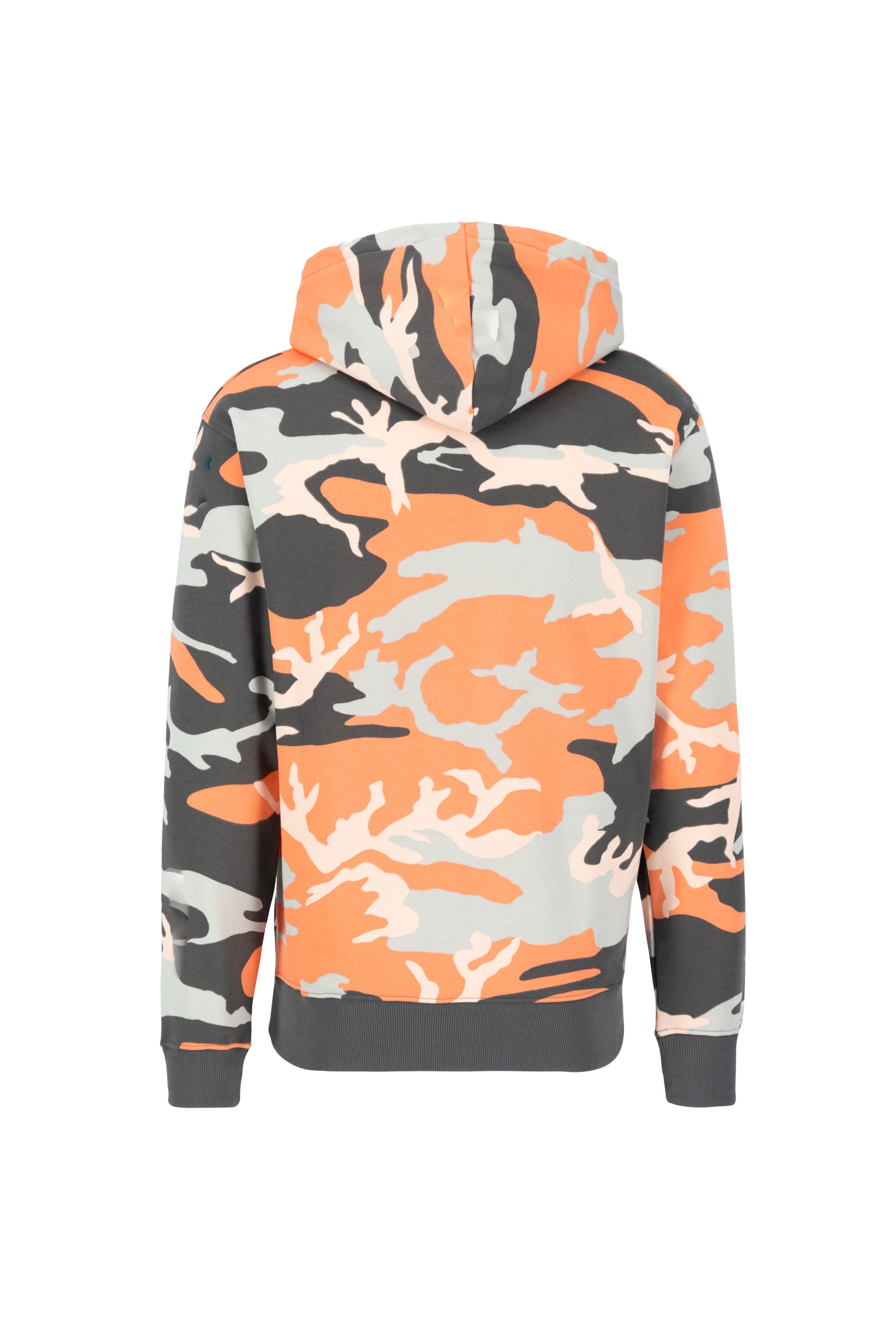 Graphic Hoodie Alpha Industries Pullover Orange Camo Sleeve Hoodie