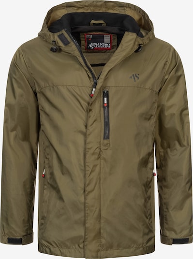 Alessandro Salvarini Regenjacke in XXXL in oliv / schwarz, Produktansicht