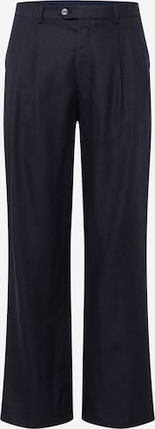 Oscar Jacobson Regular Pleat-front trousers 'Donn' in Blue: front