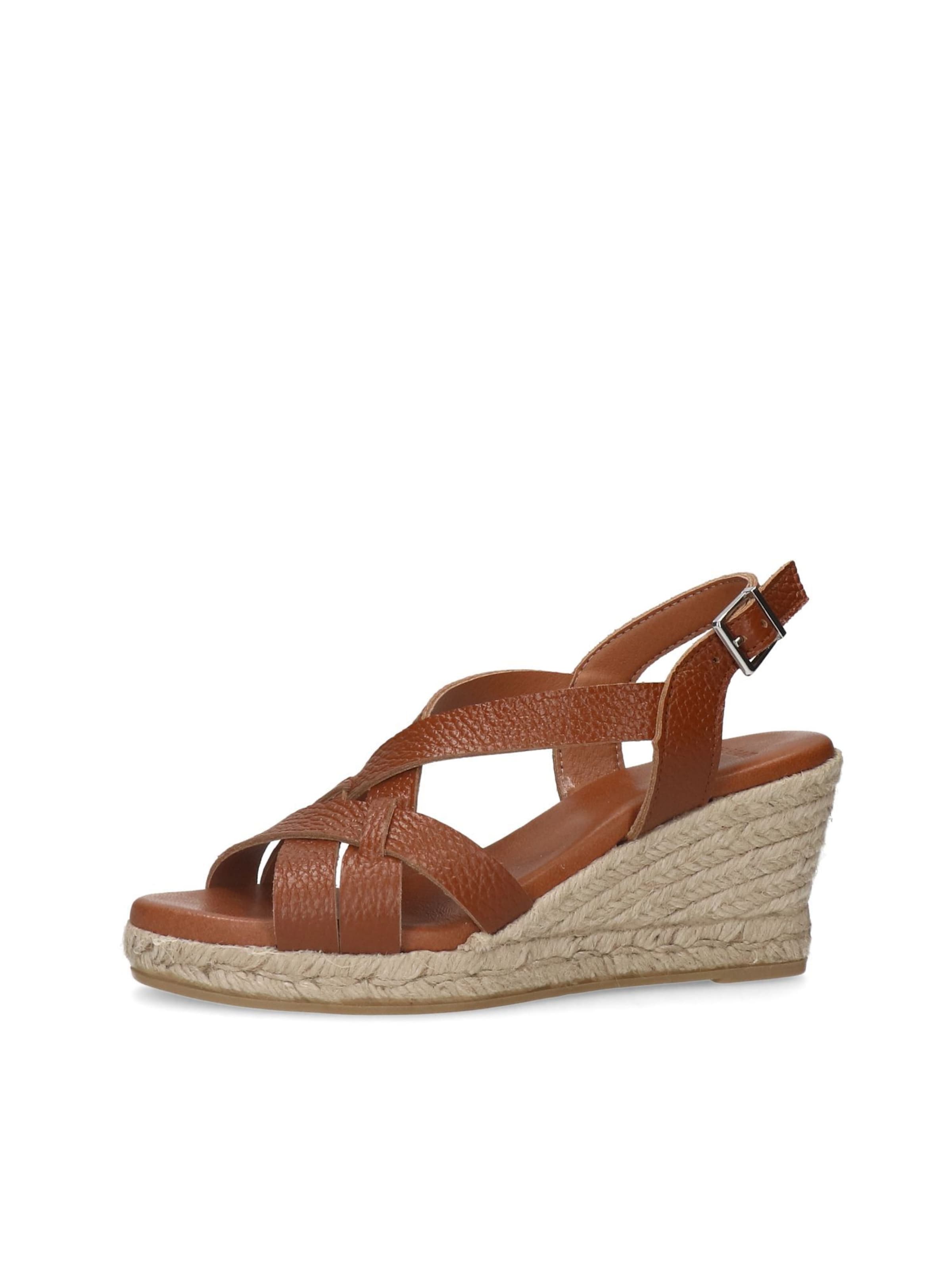 MANFIELD Sandale in cognac, Produktansicht