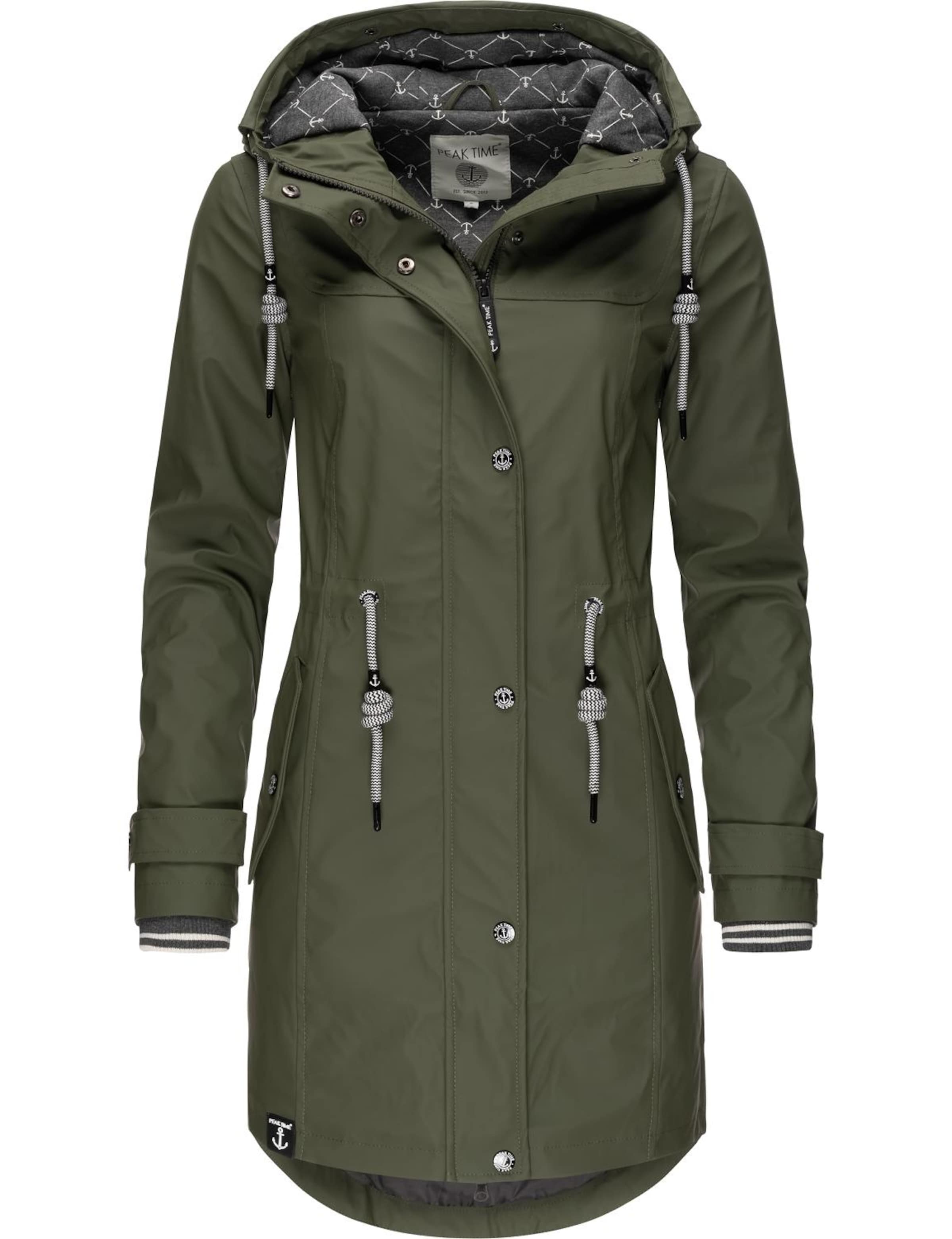 Peak Time Functionele mantel &#x27;L60042&#x27; in Groen: voorkant