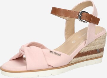 TOM TAILOR Sandals in Pink: front